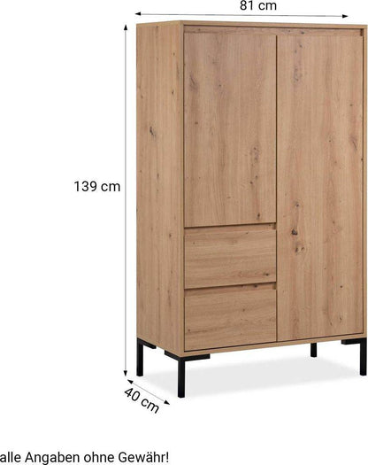 Kommode Sideboard Highboard Eiche Industrial Style - Palo24