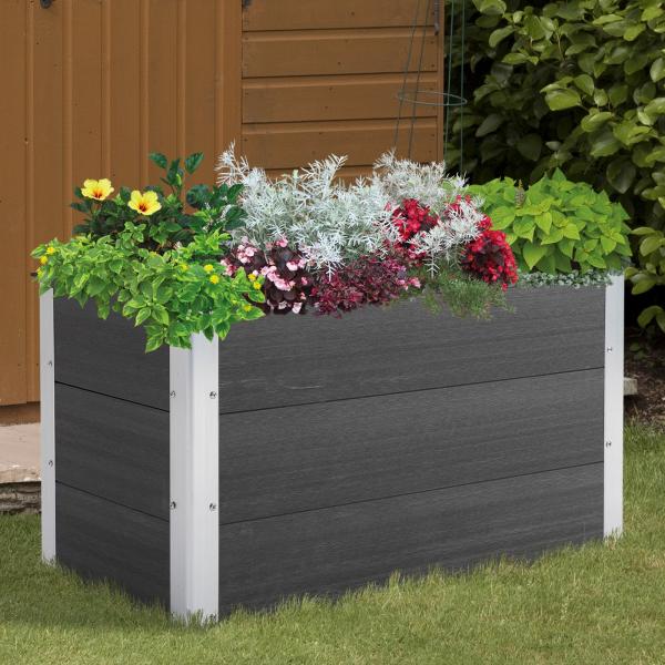 Pflanzkasten Blumenkübel Blumenkasten WPC + Aluminium - Palo24