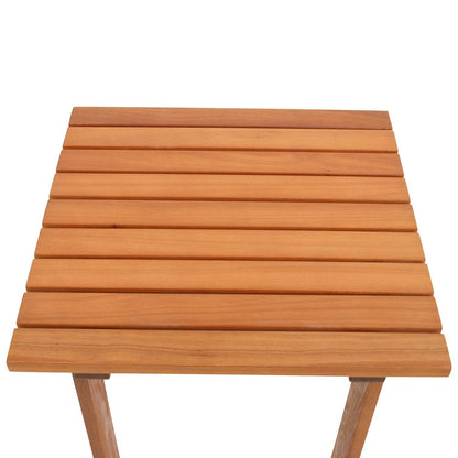 Gartentisch Beistelltisch RIJEKA 46x46cm Eukalyptus geölt Braun - Palo24