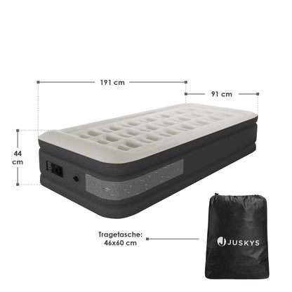 Luftbett Sapri M mit integrierter Pumpe - Grau/Anthrazit - Palo24