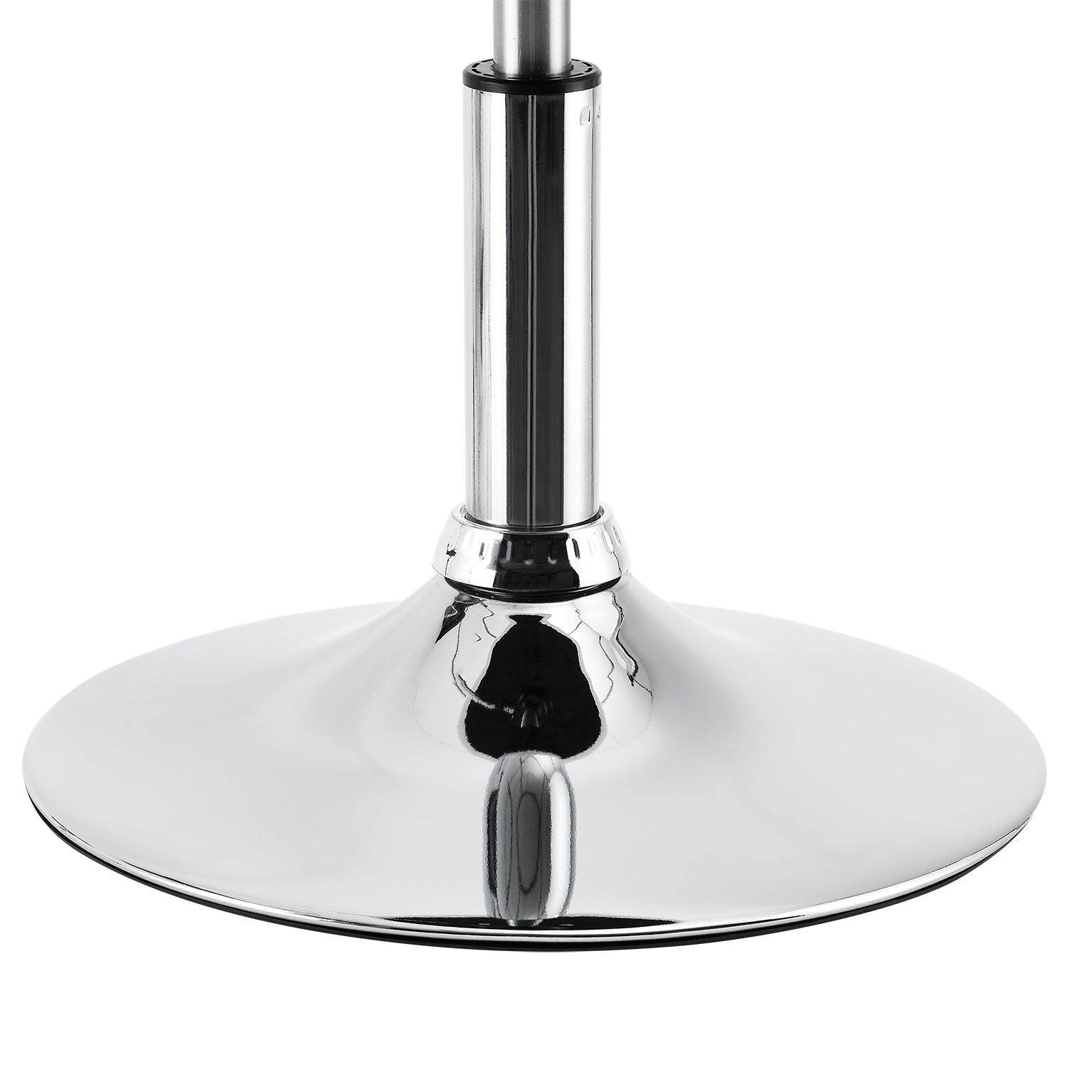 Schminktisch-Hocker Höhenverstellbar Tonia Weiss-Silber - Palo24