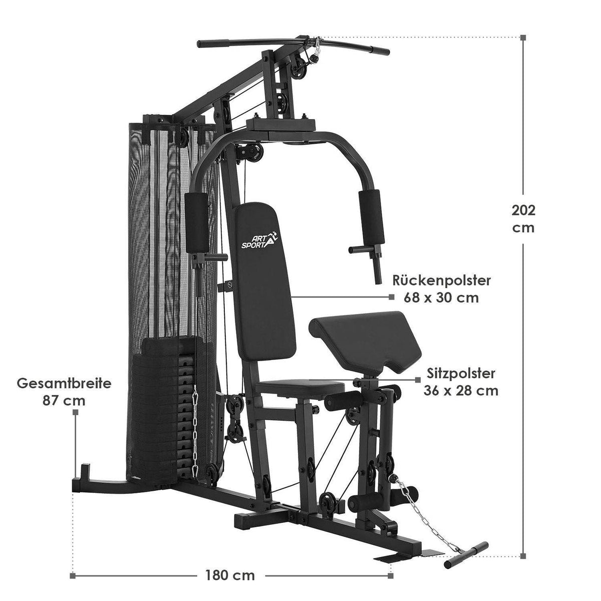 Kraftstation ProfiGym 3000 mit 14 Gewichte - Palo24