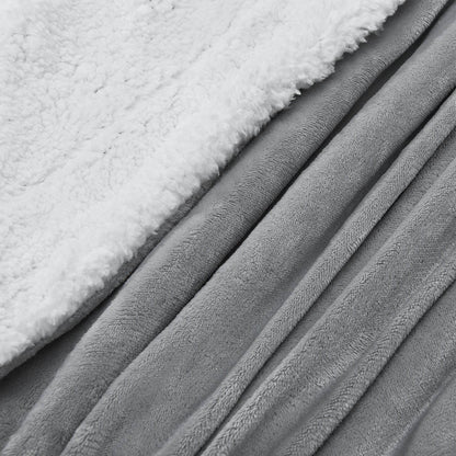 Fleecedecke 150x200 cm 2-Seitig Hellgrau - Palo24