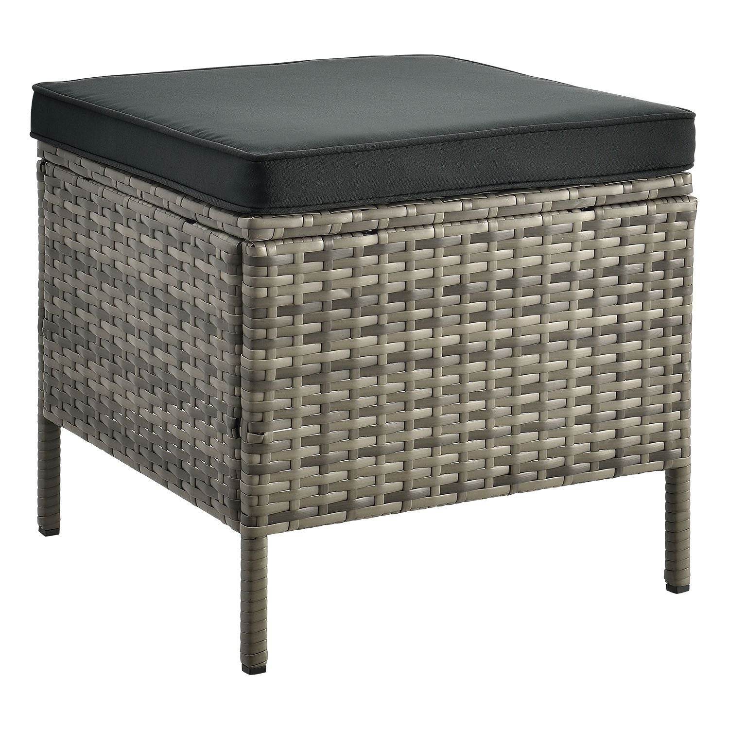 Polyrattan Lounge Manacor Gartenmöbel-Set Grau-meliert/Grau - Palo24