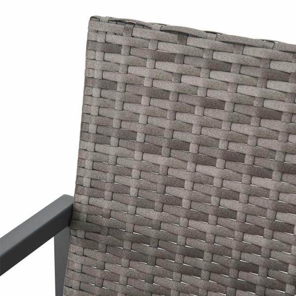 Polyrattan Sitzgruppe Bahamas M in Grau Industrial Design - Palo24