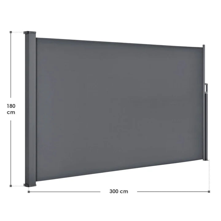 Auvent latéral Dubai 300 x 180 cm gris foncé