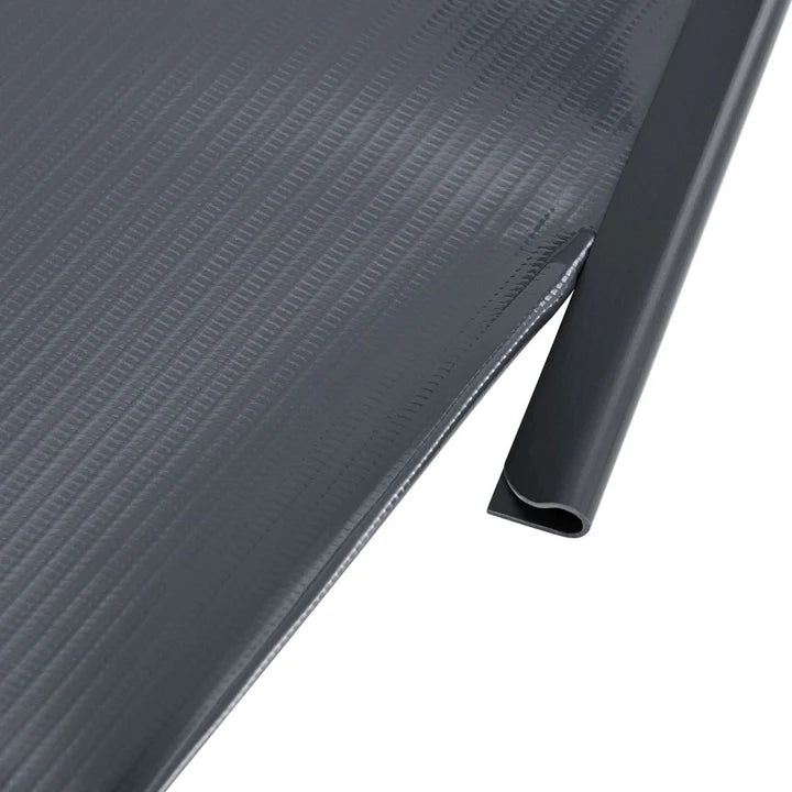 Pannello di recinzione con strisce di privacy in PVC color antracite, set da 4