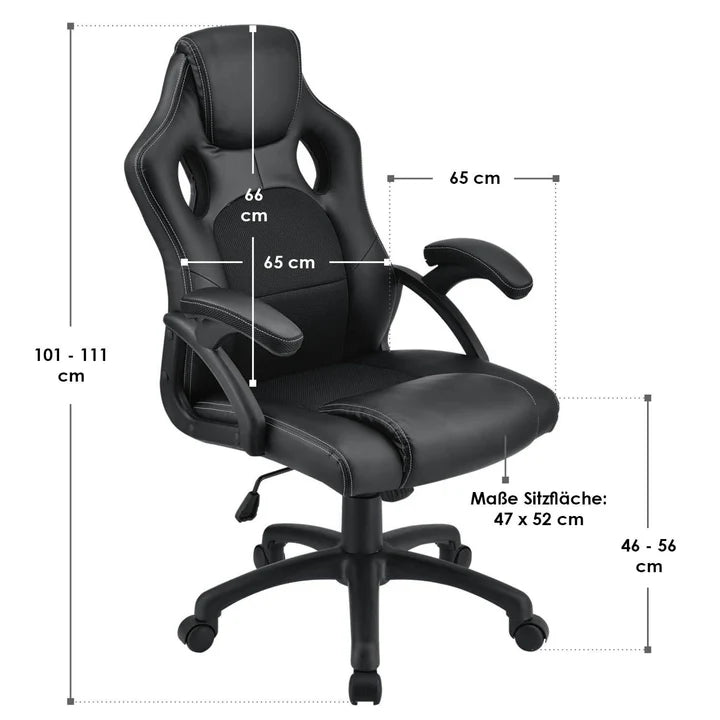 Chaise de bureau Racing Montréal (Noir)