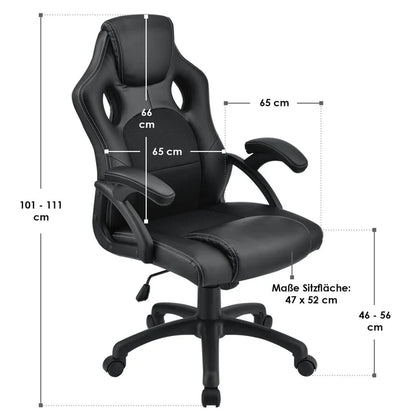 Chaise de bureau Racing Montréal (Noir)