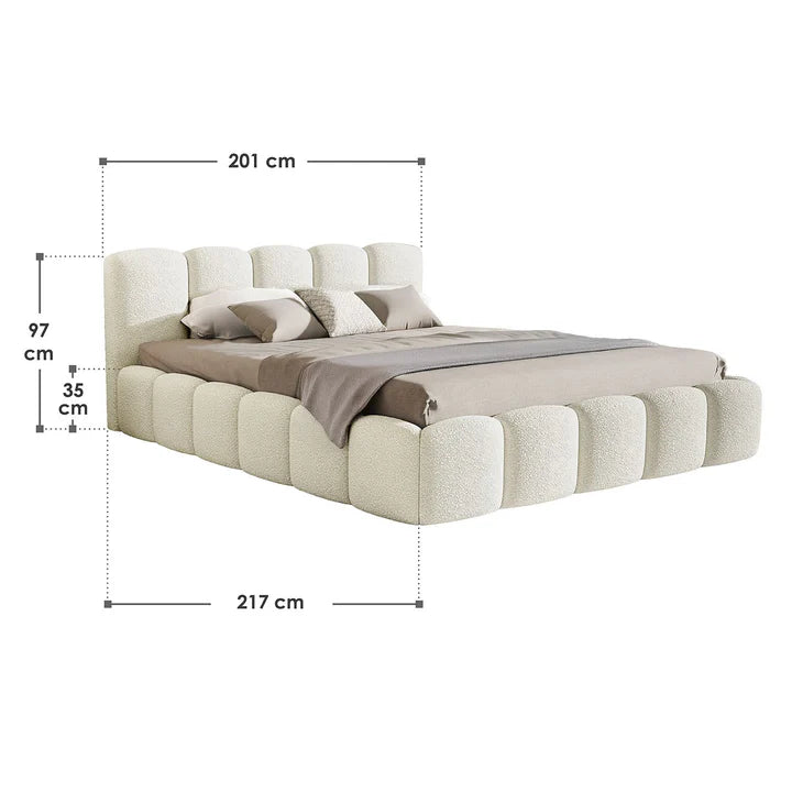 Polsterbett Catania Creme inkl. Lattenrost 180x200 cm - Palo24