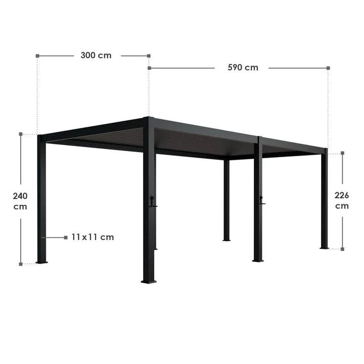 Lamellendach Tahiti Pergola mit verstellbaren Lamellen - Palo24