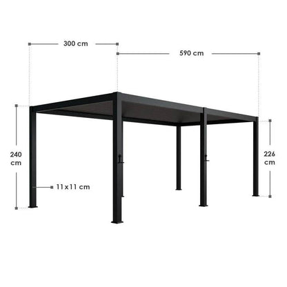 Lamellendach Tahiti Pergola mit verstellbaren Lamellen - Palo24