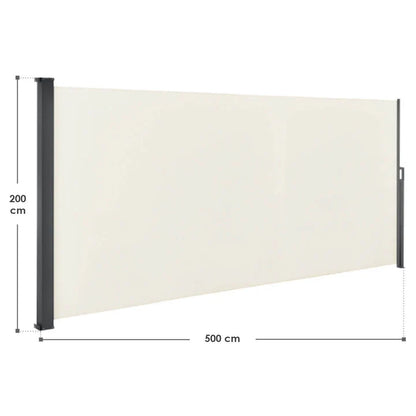 Auvent latéral Dubai 500 x 200 cm beige