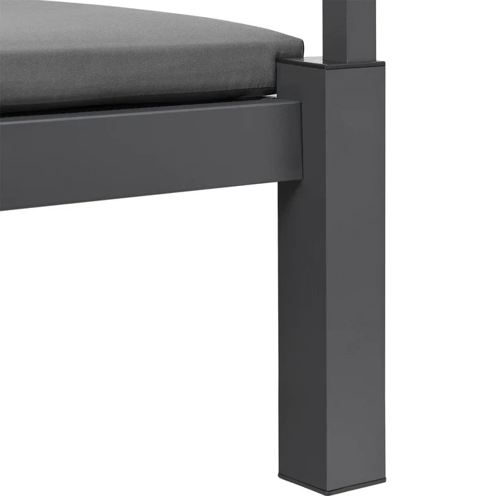 Transat double lounge bed Crète - transat avec toit en gris