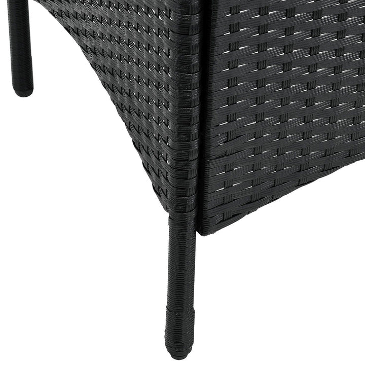 Set da balcone in polyrattan da 3 pezzi Bayamo nero/grigio