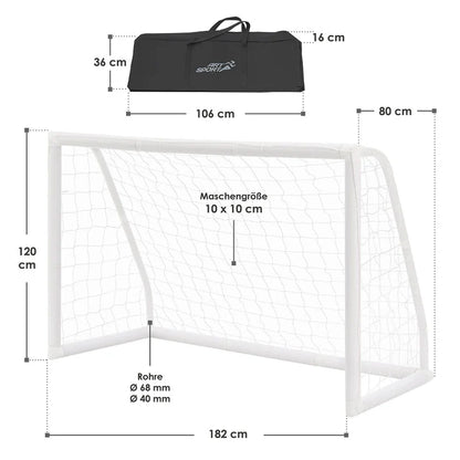 Fußballtor 180x120 cm mit Netz & Tasche