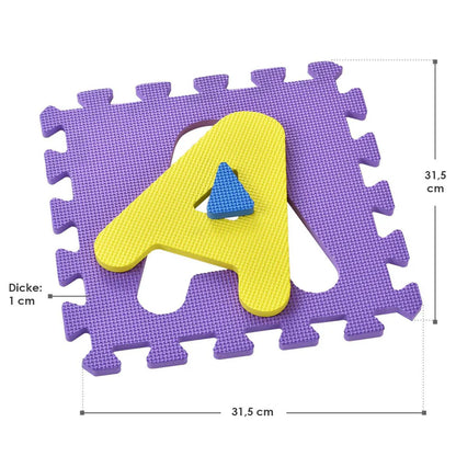 Kinder Puzzlematte Kim 36 -teilig A bis Z und 0 bis 9