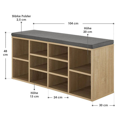 scarpiera 104x30x48 cm effetto legno
