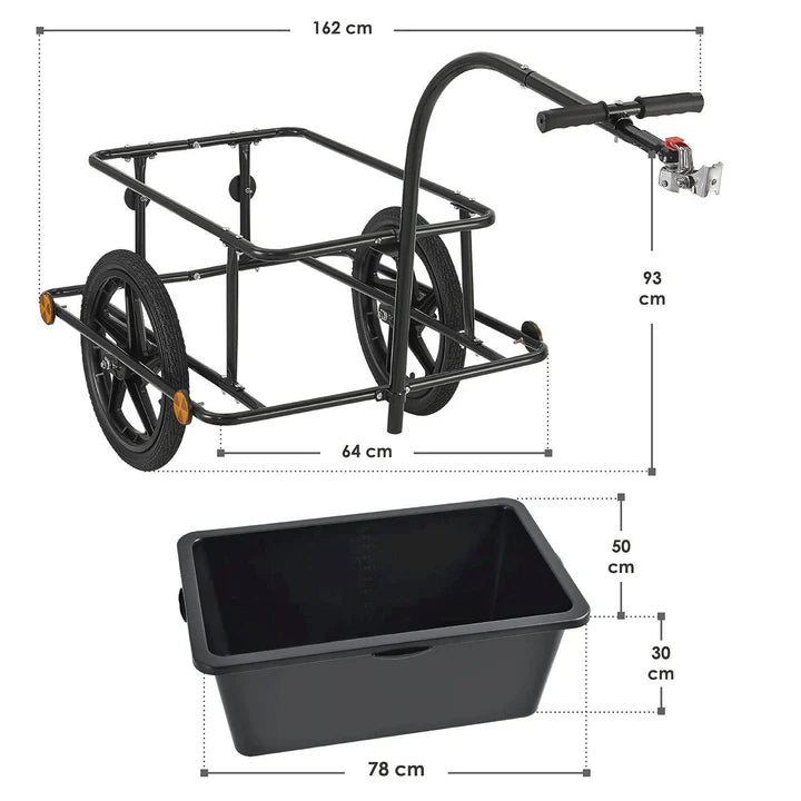 Fahrradanhänger 90 Liter Transportanhänger - Palo24