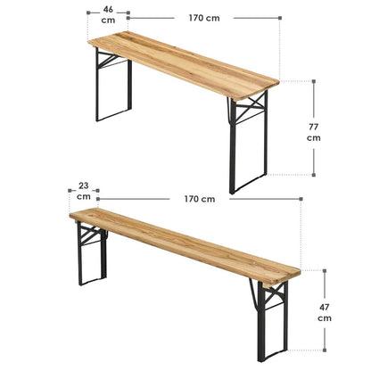 Set tenda da birra tavolo da birra Bichl pieghevole in 3 parti
