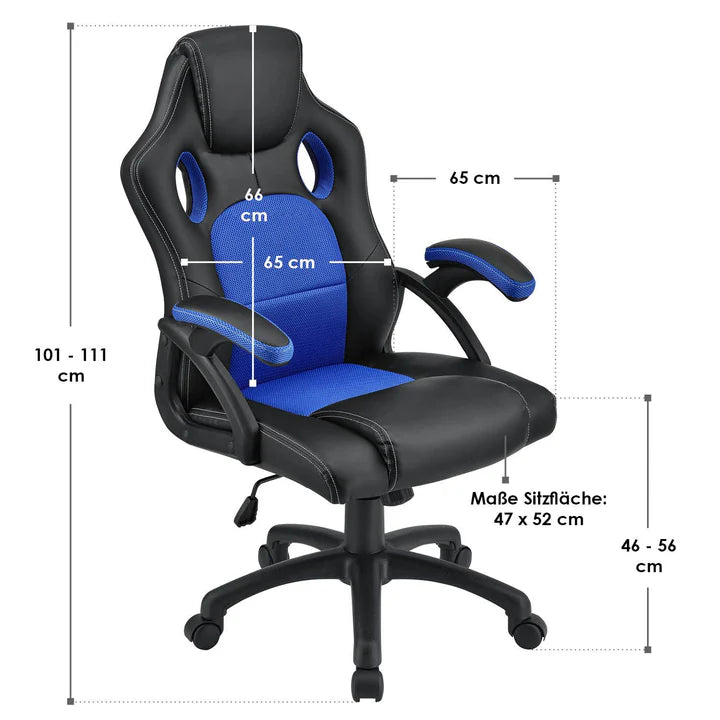 Sedia da ufficio Racing Montreal (blu)