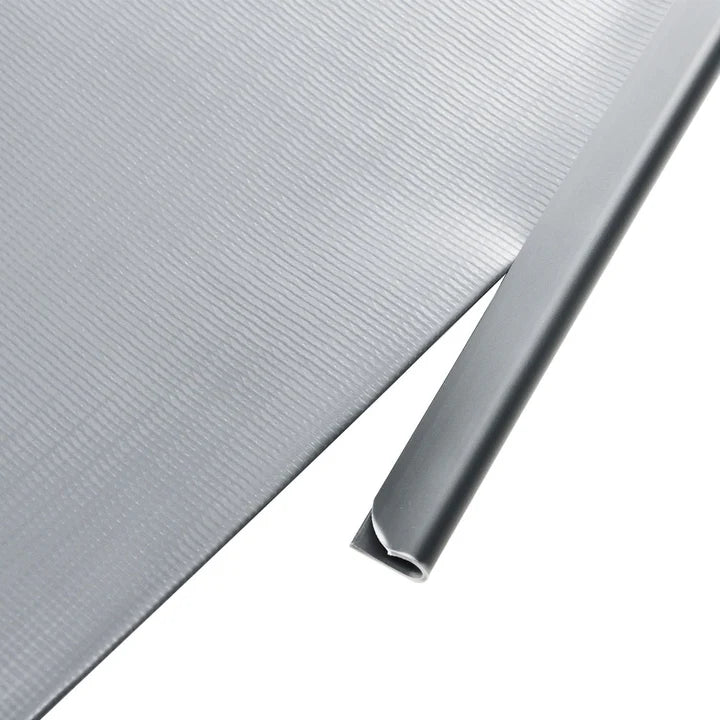 Panneau de clôture à bande d'intimité en PVC gris clair