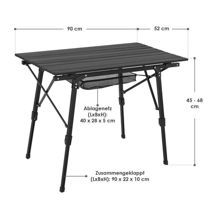 Campingtisch Picco faltbar - Schwarz - Palo24