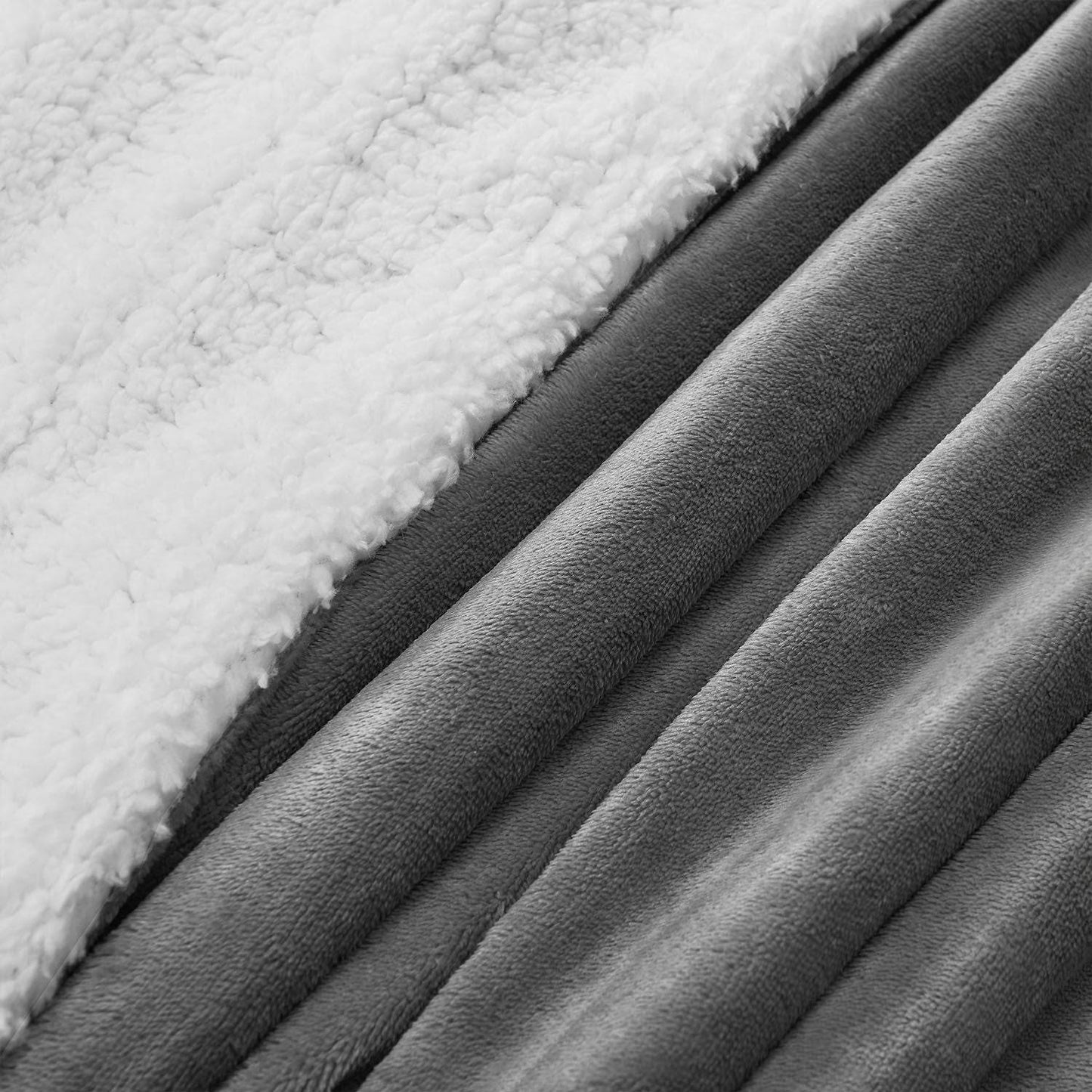 Fleecedecke 220x240 cm 2-Seitig Dunkelgrau - Palo24