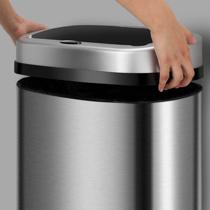 Automatischer Mülleimer mit Sensor - 50L Silber - Palo24