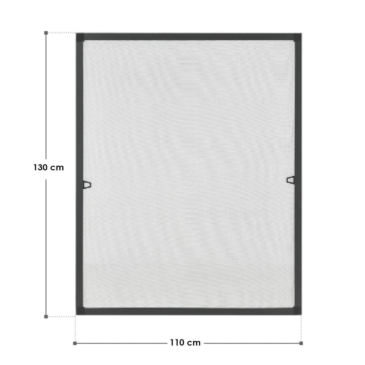 Fliegengitter 110x130 cm für Fenster Grau - Palo24