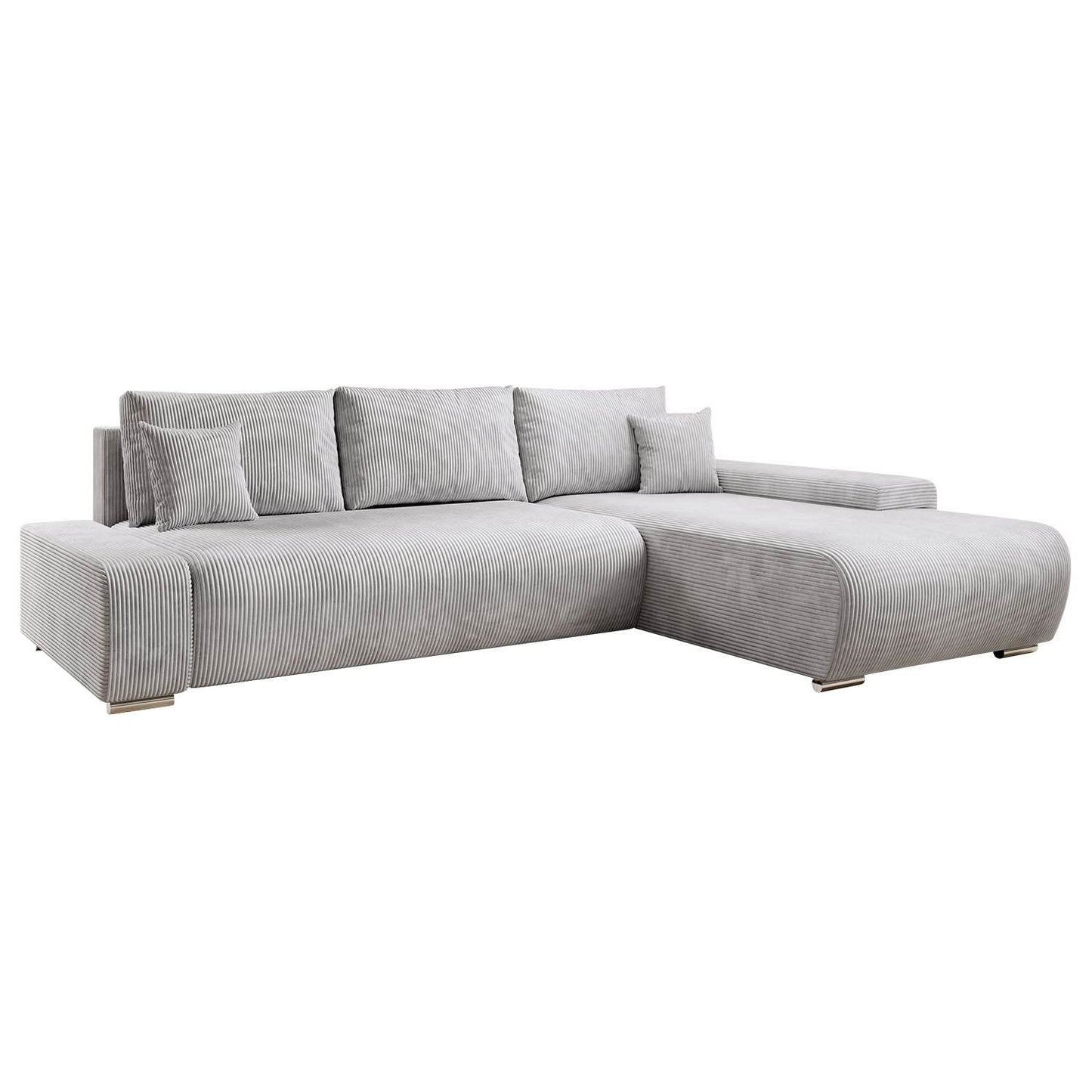 Sofa Iseo Rechts mit Schlaffunktion - Hellgrau - Palo24