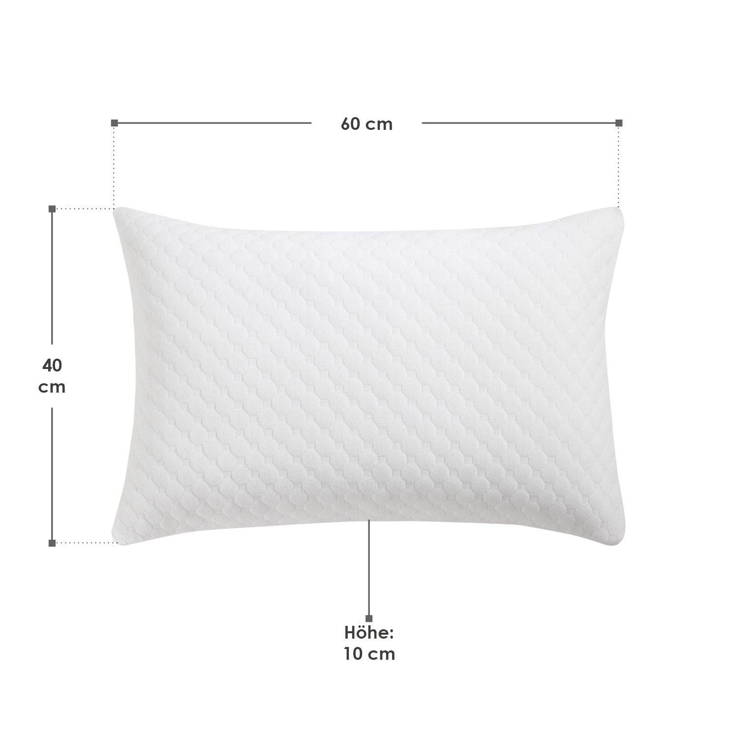 2er Set Kopfkissen 40 x 60 cm mit Memory Foam - Palo24