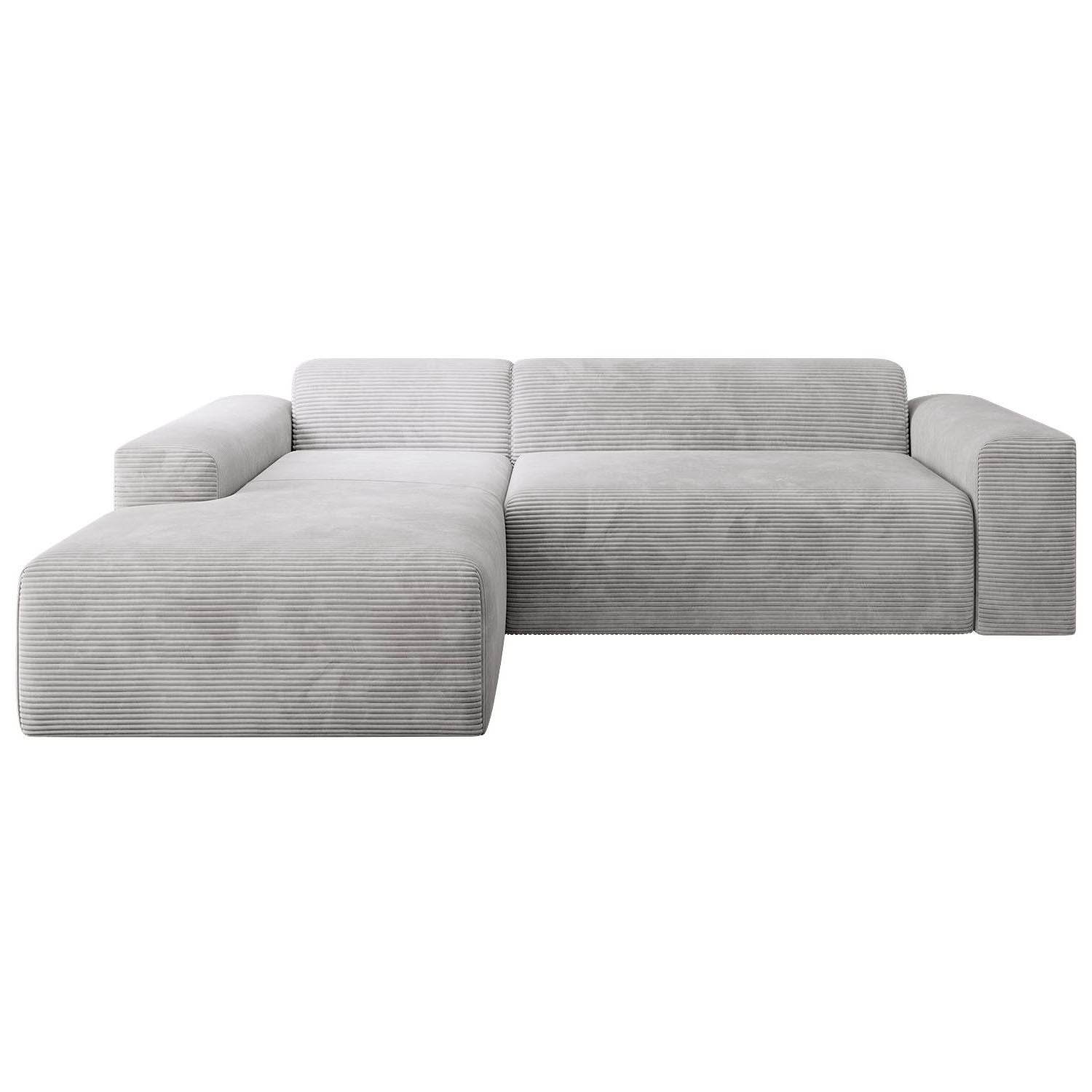 Sofa Vals Links mit PESO-Stoff - Hellgrau - Palo24