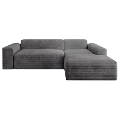 Sofa Vals Rechts mit PESO-Stoff - Dunkelgrau - Palo24