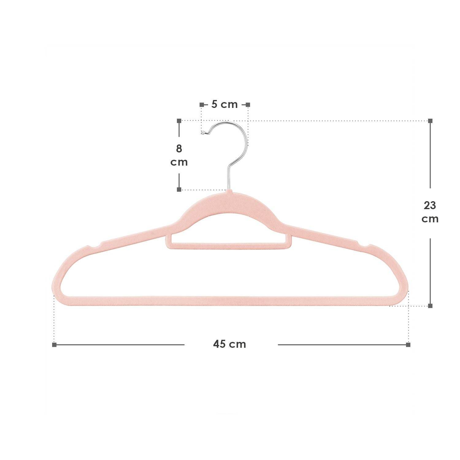 Kleiderbügel Samt 50er Set Rosa - Palo24