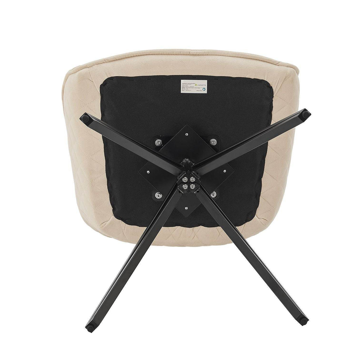 Esszimmerstuhl Drehstuhl Clyde mit Armlehne Samt Beige - Palo24