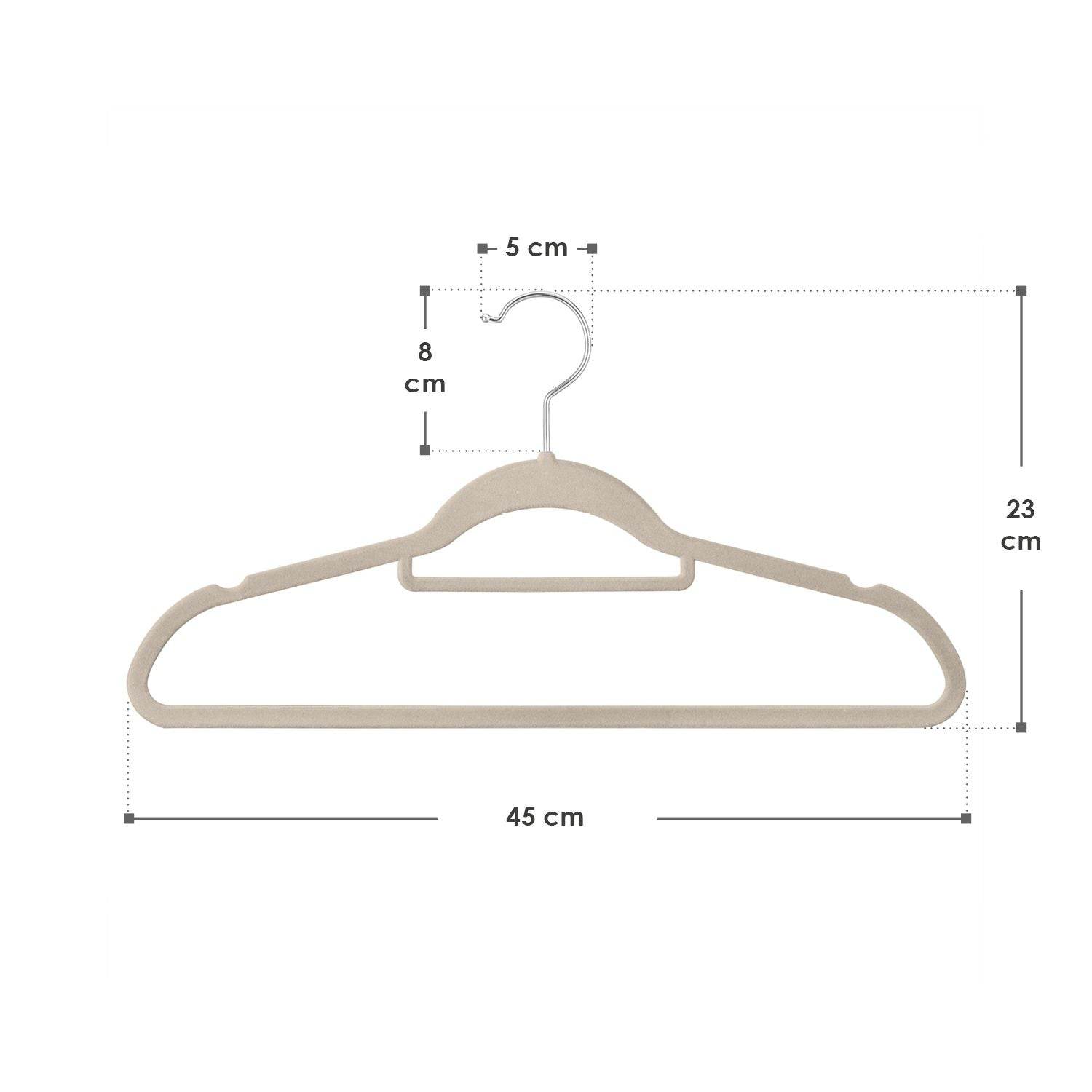 Kleiderbügel Samt 30er Set Khaki - Palo24