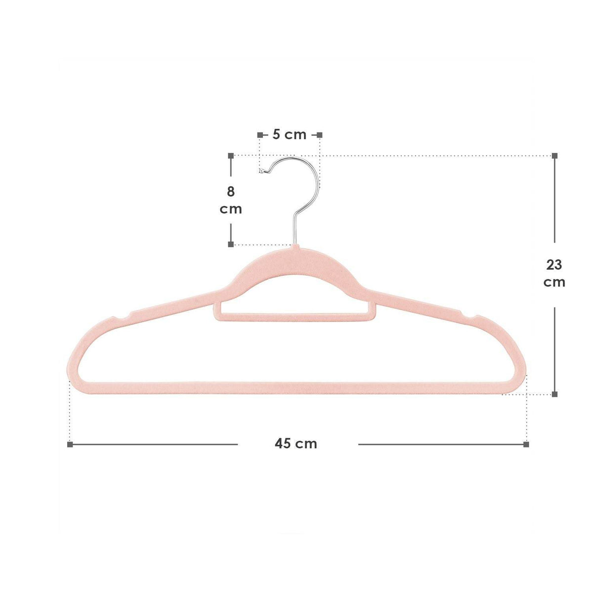 Kleiderbügel Samt 30er Set Rosa - Palo24