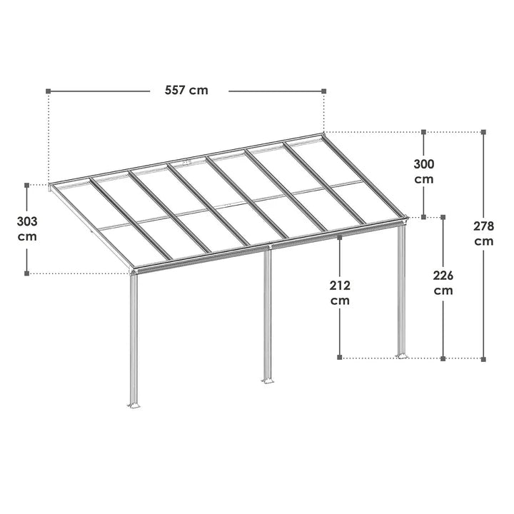 Toit de terrasse Toit de terrasse Bornéo 5,5x3 m gris
