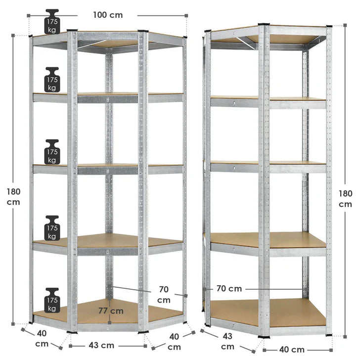 Eckregal Lagerregal Corner Basic 180 x 70 x 40-70cm
