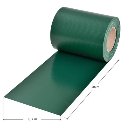 Panneau de clôture à bandes d'intimité en PVC vert, lot de 4
