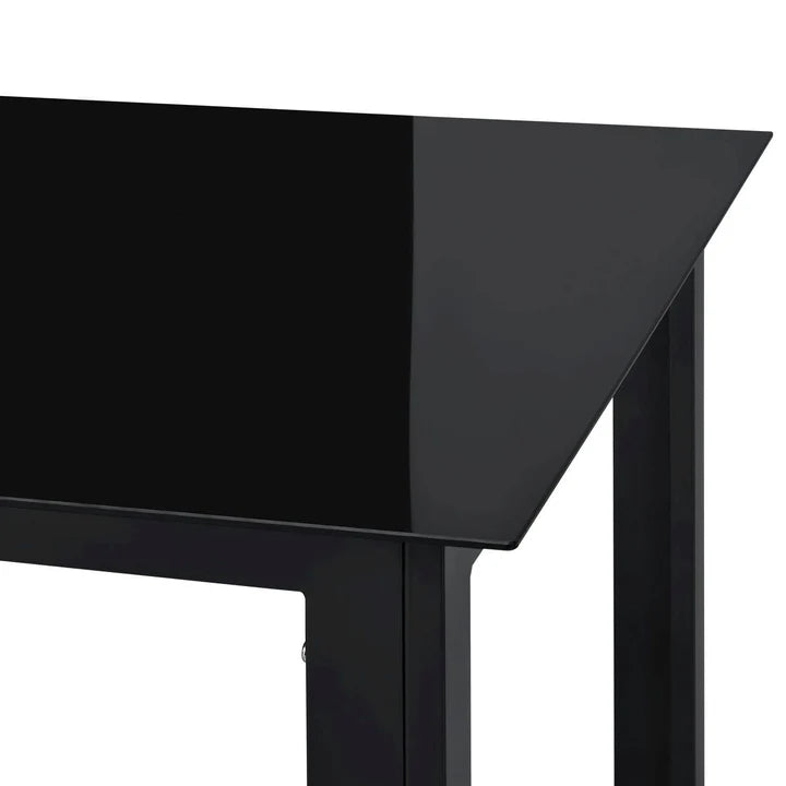 Salon de jardin en aluminium Milano 7 pièces avec table et 6 chaises gris foncé