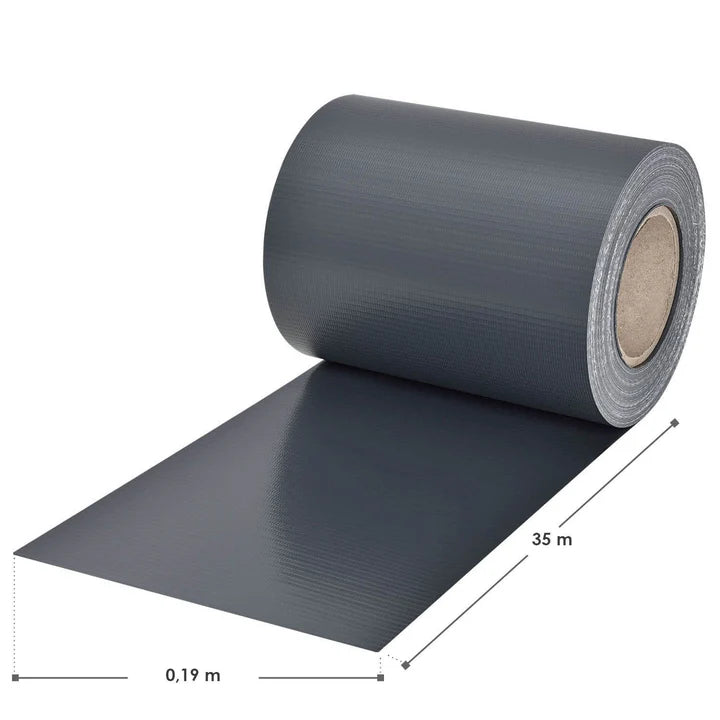 Pannello di recinzione con strisce di privacy in PVC color antracite, set da 4