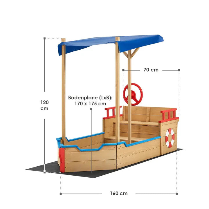 Bac à sable Käpt'n Pit en bois