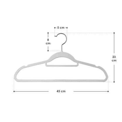 Kleiderbügel Samt 50er Set Weiss - Palo24