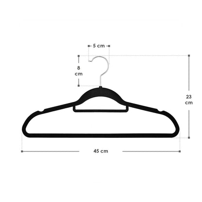 Kleiderbügel Samt 50er Set Schwarz - Palo24