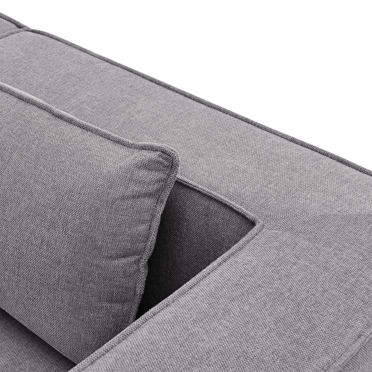 Modulares Sofa Domas S - 2 Sitzer Stoff Dunkelgrau - Palo24