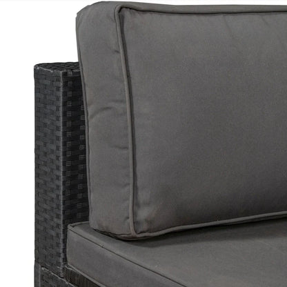 Groupe de sièges lounge en polyrotin Nassau avec revêtements gris foncé