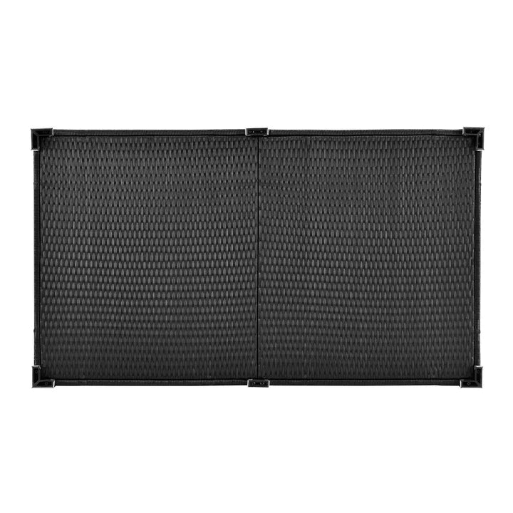Contenitore per cuscini in polyrattan Ikaria nero con coperchio 950 litri
