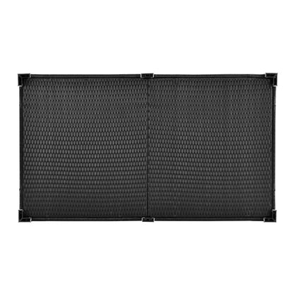 Contenitore per cuscini in polyrattan Ikaria nero con coperchio 950 litri